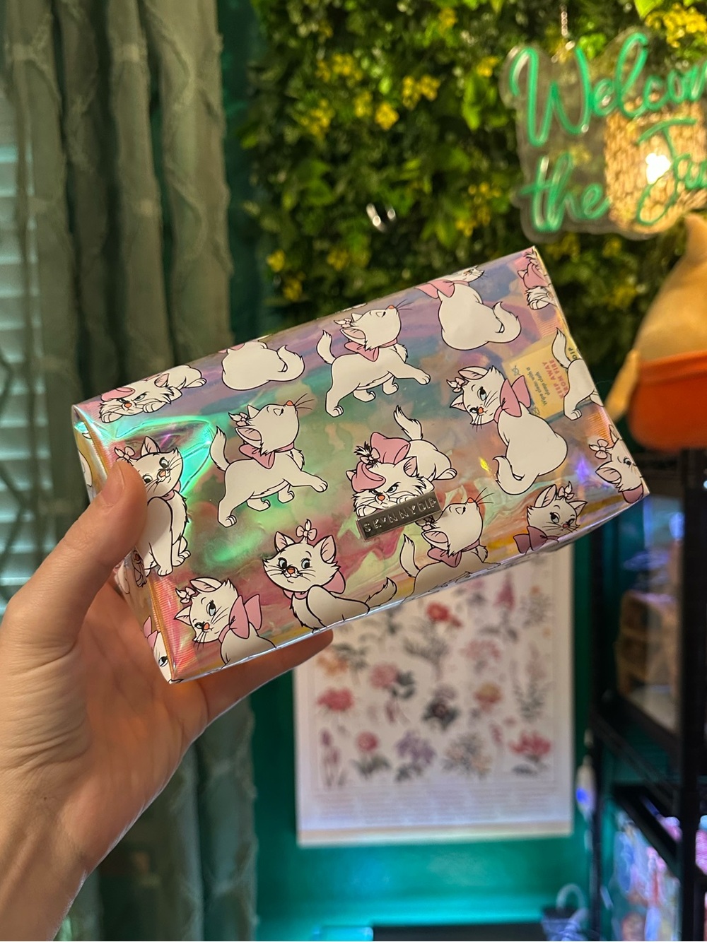 Disney Marie Holographic Makeup Bag